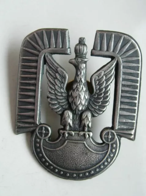 POLISH POLAND before WWII Air FORE PILOT HAT EAGLE BADGE,massive 1936 year type