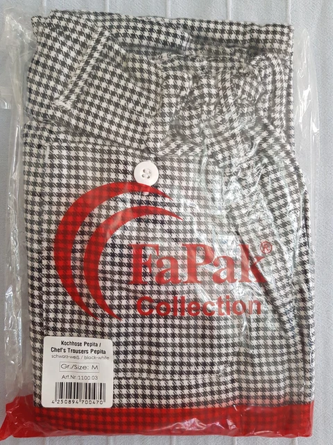 FA PAK Herren Kochhose/Bäckerhose 100% Baumwolle Gr. M NEU