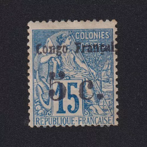 Timbre Congo colonie Française, N° 2, 5 c s 15 c Alphée Dubois gomme charnière A