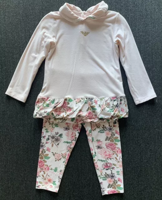 Armani Baby Mädchen rosa Leggings Set