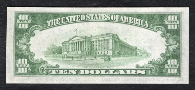 Fr. 2309 1934-A $10 Ten Dollars “North Africa” Silver Certificate About Unc (F) 2