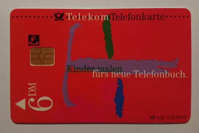 Tarjeta de Teléfono Telefonwertkarte Mapas 6DM Guía Telefónica Telekom Niños 2