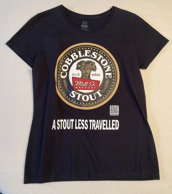 Cobblestone Stout Mill St Brewery Craft Beer Black T-Shirt Medium