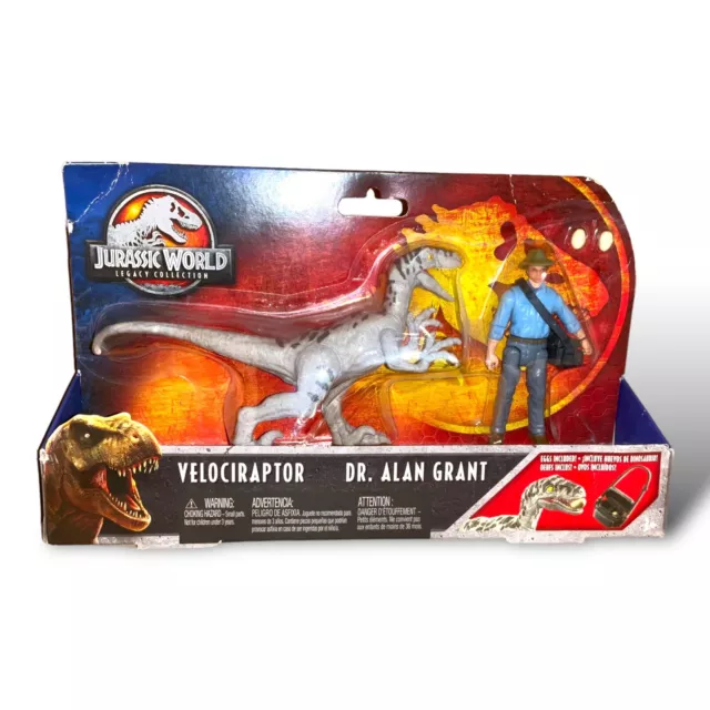 JURASSIC WORLD PARK Legacy Collection Velociraptor Dr. Alan Grant Story ...