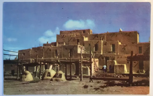 Taps Indian Pueblo Vintage Petley Native Americana Collectible Postcard
