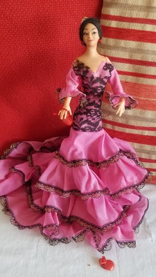 Vintage Retro Kitsch Marin Chiclana Spanish Flamenco Dancer Doll Ornament
