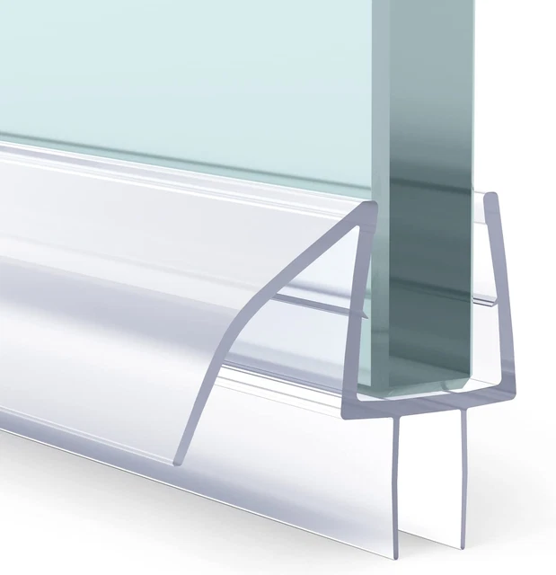 Shower Door Bottom Seal, 3 Section Segmented Installation Frameless Glass Shower