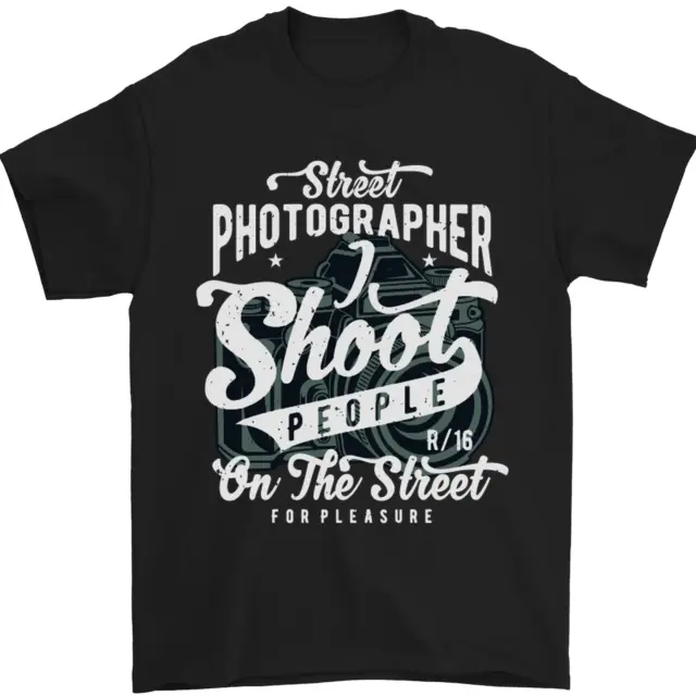 T-shirt da uomo divertente fotografia di strada 100% cotone