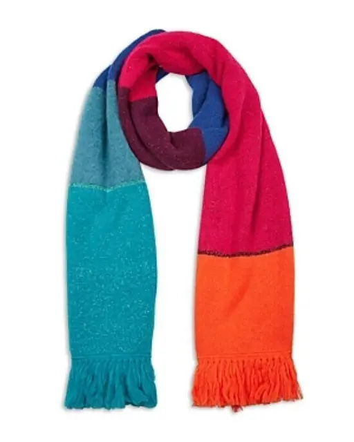 Jocelyn women's ALPACA blend Blanket Scarf - Bright multi stripe - retail $175