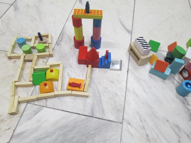HABA Holzbausteine *215 Stk.* Konvolut Bauklötze Fantasiesteine