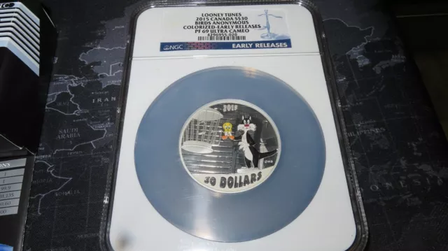 2015 Canada Birds Anonymous Colorized-Early Releases Looney Tunes $30 Ngc Pf69