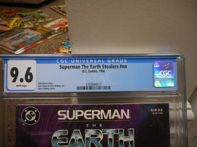 Superman The Earth Stealers nn 1 cgc 9.6 DC 1988 WHITE pgs NM MINT John Byrne 4