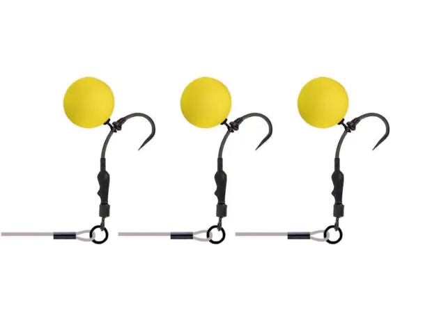 3 BLACK KORDA BOOM RONNIE RIGS (SPINNER RIGS) Teflon hooks carp fishing tackle