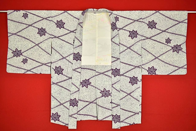 Vintage Japanese Kimono Silk Antique BORO HAORI Kusakizome Dyed/B665/520