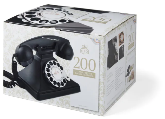 200 Rotary Telephone - Black