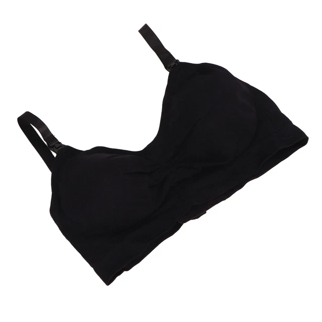 (L)HANDS PUMPING BRA Black Breastfeeding Bra Simple Operation Skin EUR