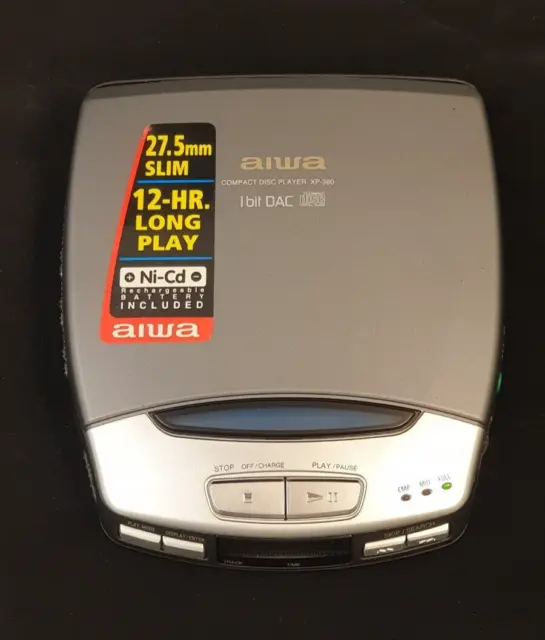 AIWA CD XP-360 Vintage Walkman Portable CD Player lettore PORTATILE