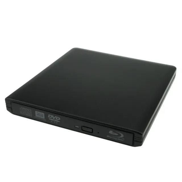 External USB 3.0 Bluray Burner BD DVD CD Writer Reader PC Drive Aluminum Black