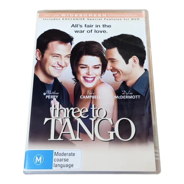 Three to Tango DVD - Matthew Perry, Neve Campbell, Dylan McDermott - Comedy