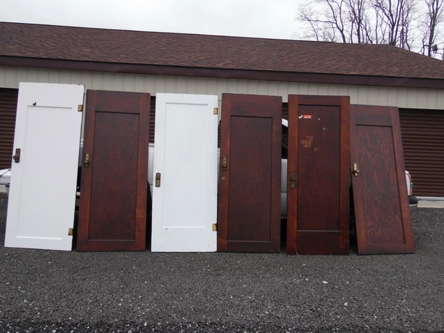 Sold separate Antique Vintage Panel  WOOD POCKET DOORS 80" by 32" by 1 1/4" 9