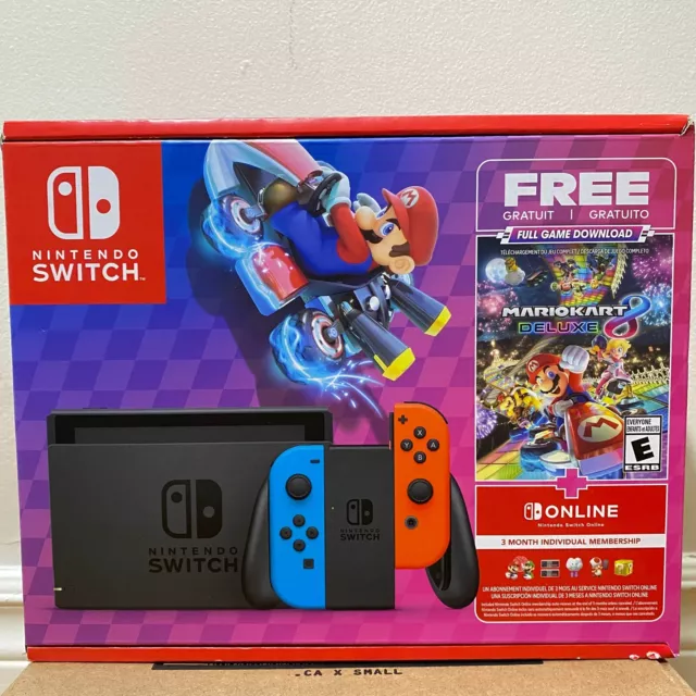 🔥New Nintendo Switch Mario Kart 8 Deluxe Console Bundle+3m