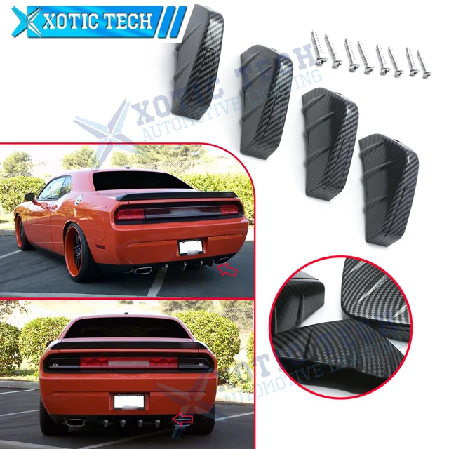 CARBON FIBER STYLE Rear Bumper Splitter Diffuser For Dodge Challenger