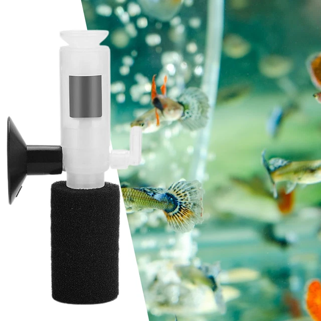 Purificador de tanque de peces tipo succión purificar agua filtro esponja universal tamaño mini