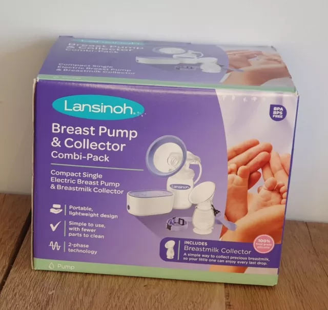 Lansinoh Compact Single Electric Breast Pump & Milk Collector set - Brand new