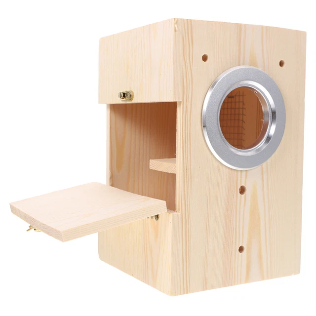 Casa para pájaros exterior casa para pájaros periquito caja de cría de madera