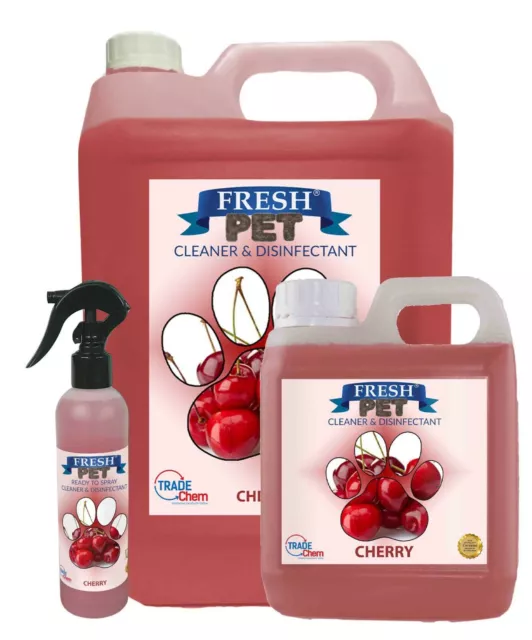 Kennel Cattery Pet Disinfectant Dog Cat Anti Bacterial Pack 5L 1L 250ml Spray