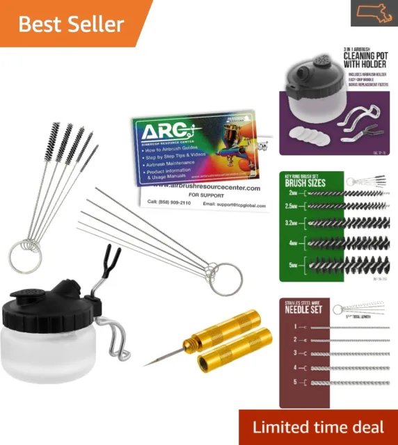 Airbrush Cleaning kit, Airbrush Cleaner Kit, 5 Stainless Steel Needles and  5 Cleaning Brushes for Airbrush Kit