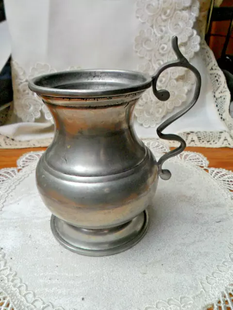 kleiner alter Zinnkrug,Zinnhumpen VCM Fecit Portugal - 14 cm hoch