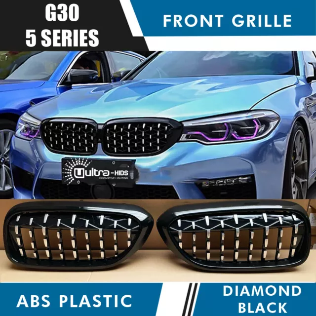 Front GRILLE for BMW 5 Series G30 G31 (17-20), Diamond 3d Design