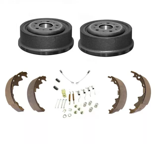 SET 2 X BRAKE DRUM + SHOES + FITTING KIT - JEEP CHEROKEE XJ 90-01 with 9" DRUMS