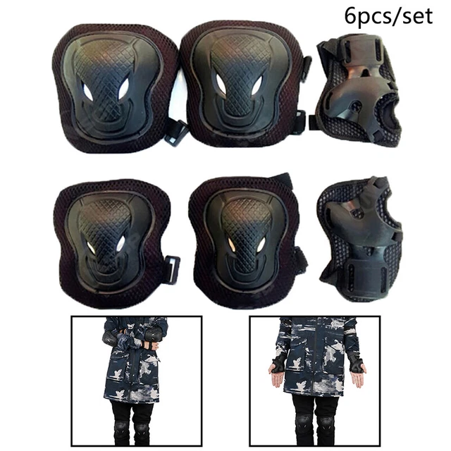 6 pz Kneepad Protezione Ginocchio Moto Bicicletta Sci Skateboard Ginocchiali Gu nx_UL