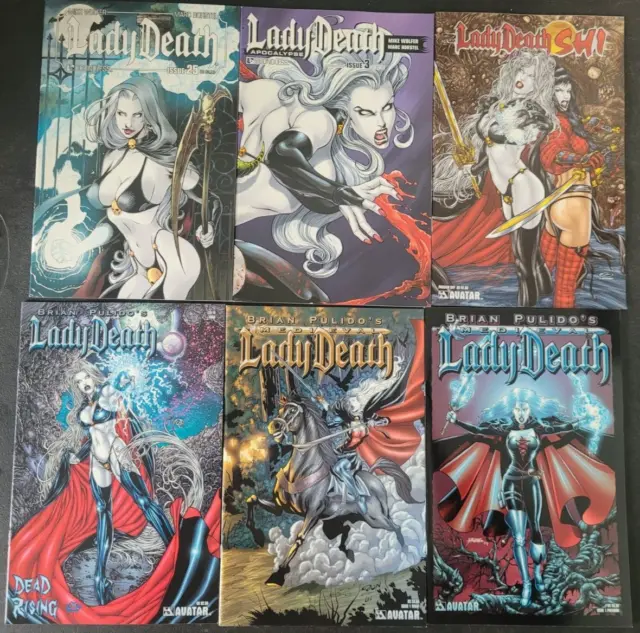 Lady Death Set Of 12 Issues (2004) Avatar Comics Brian Pulido! Evil Ernie!