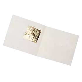 SIM GOLD LEAF Feuilles d' Or Alimentaire 35 mm X 35 mm Comestible 100% 24  carats Pur - Feuille d'or