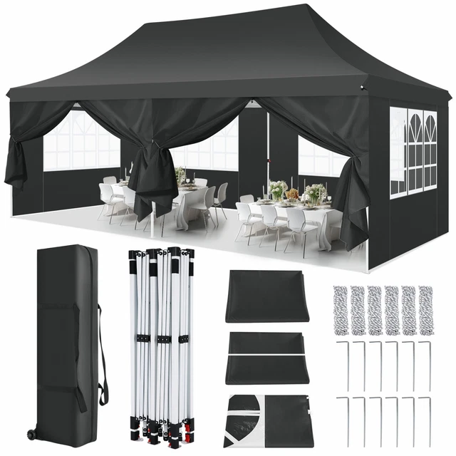 Falt Pavillon 3X6m Pavillion Anti-UV Wasserdicht Partyzelt Gartenzelt Faltbar DE