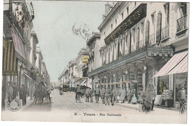 CPA -    - TOURS -  Rue Nationale   - 1903