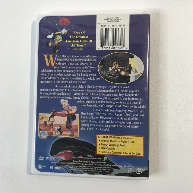 Lot of 4 Disney Limited Issue DVDs LITTLE MERMAID Pinocchio JUNGLE BOOK 7