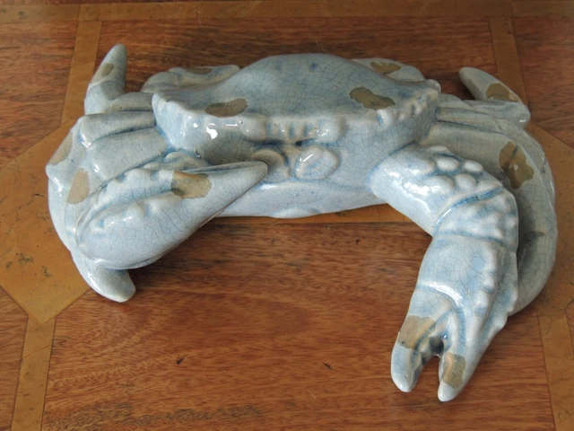 Crackle Glaze Crab Pottery Ornament Crustaceans