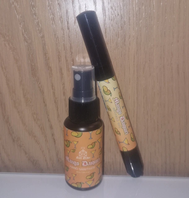 Olio per cuticole ordine unghie e spray santiser mano