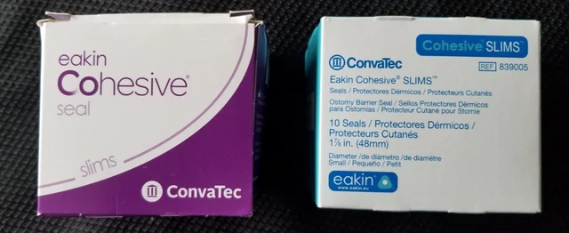 20 sellos de barrera cohesivos ConvaTec 839005 Eakin 1-7/8" (48 mm) 2 cajas