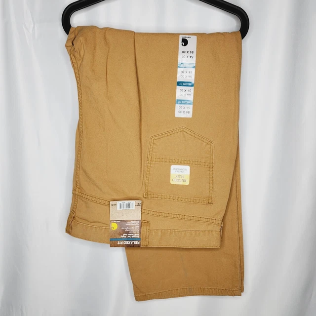 Carhartt Steel Rugged Flex Relaxed Fit Double Front Cargo Trouser Pants Sz 54x30