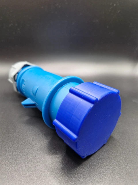 Dust Cover Cap For 16 Amp Mains Electric Plug – Caravan Motorhome Camping Hookup Cable, UK Made