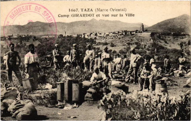 CPA AK Camp Girardot et vue sur la Ville MAROC (1319099)