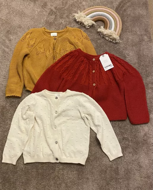 Baby Girl NEXT 18-24months Cardigan Bundle Yellow White Red One Is NWT 11