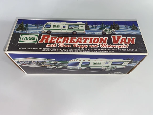 1998 HESS RECREATION VAN TRUCK W/ DUNE BUGGY & MOTORCYCLE - Orginal Box