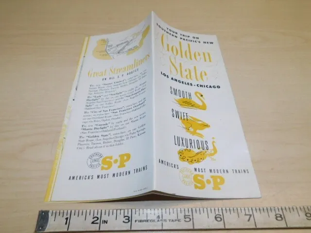 1952 Southern Pacific LINES GOLDEN STATE Brochure Railroad