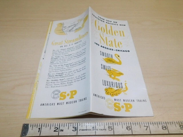 1952 Southern Pacific LINES GOLDEN STATE Brochure Railroad